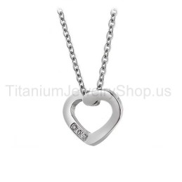 Colgante De Titanio Con Forma De Corazón