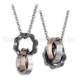 Colgantes De Titanio Para Amantes De Tres Círculos