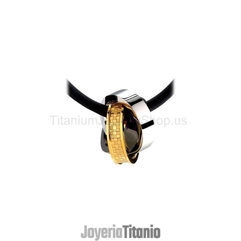 Colgante De Titanio De Tres Círculos
