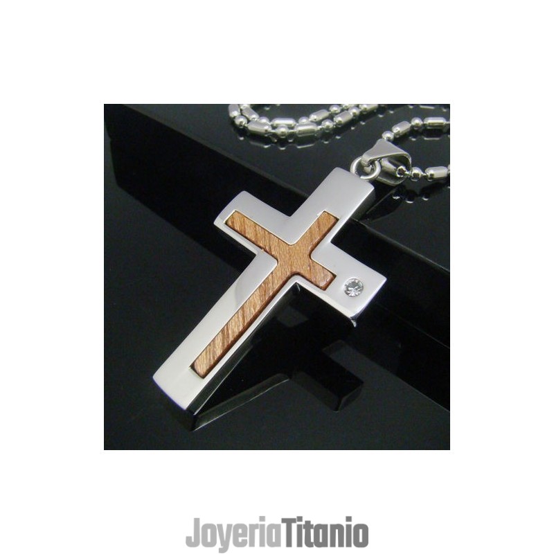 Colgante De Titanio Puro Con Cruz Brillante De Cool Man Colgante De Titanio Puro Con Cruz Brillante De Cool Man