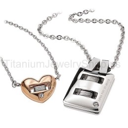 Colgantes De Titanio Para Amantes De La Amistad "Te Amo Tanto"