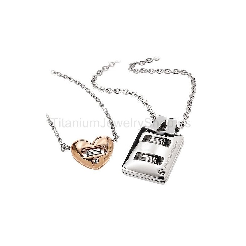 Colgantes De Titanio Para Amantes De La Amistad "Te Amo Tanto" Colgantes De Titanio Para Amantes De La Amistad "Te Amo Tanto"
