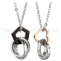 Colgantes De Titanio Para Amantes De Tres Círculos