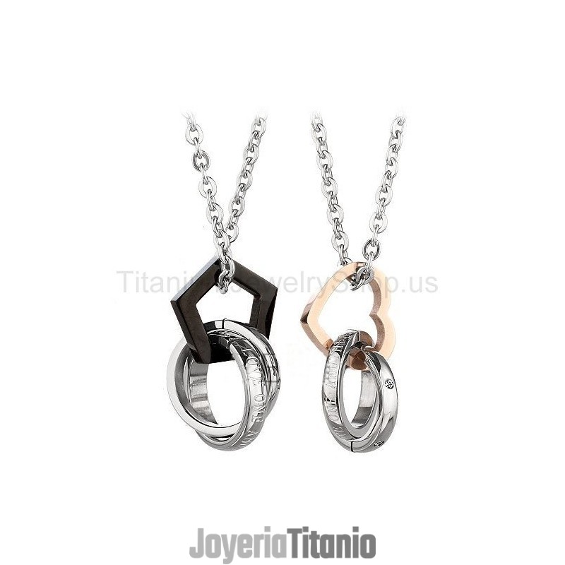Colgantes De Titanio Para Amantes De Tres Círculos Colgantes De Titanio Para Amantes De Tres Círculos