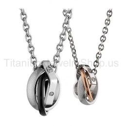 Colgantes De Titanio Para Amantes De Tres Círculos