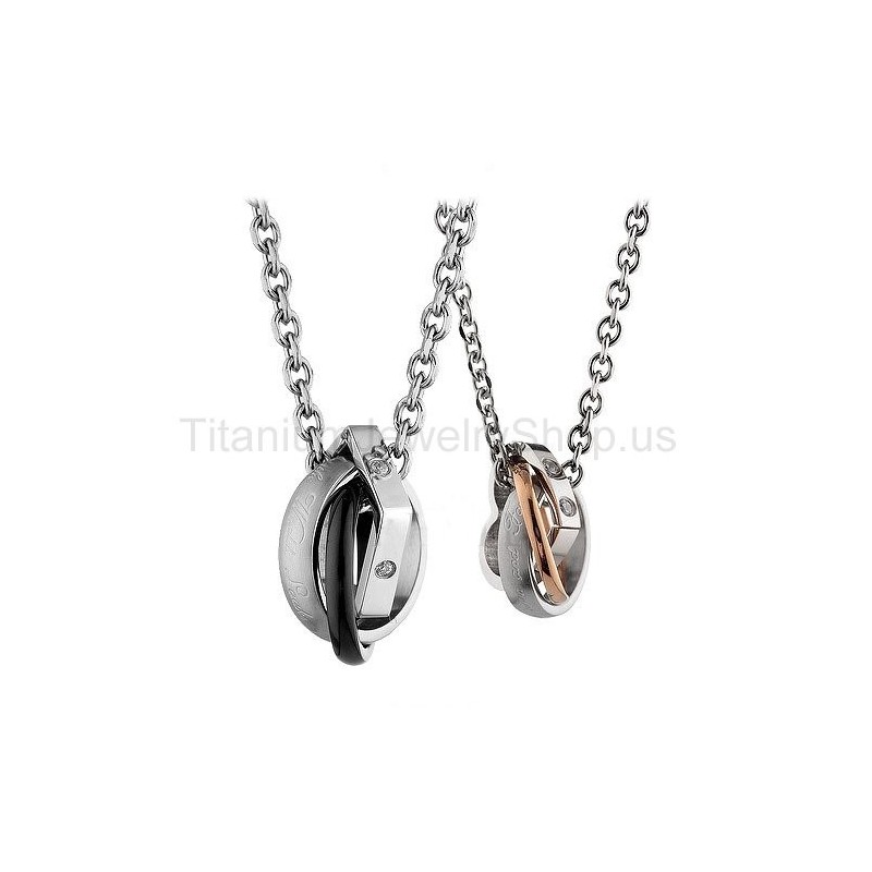 Colgantes De Titanio Para Amantes De Tres Círculos Colgantes De Titanio Para Amantes De Tres Círculos
