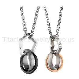 Colgantes De Titanio Para Amantes De Tres Círculos