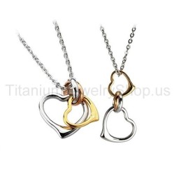 Colgantes De Titanio Para Amantes De Dos Círculos