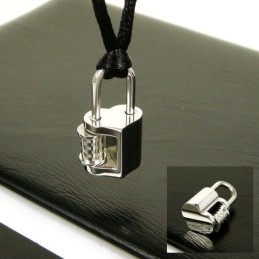 Collar Con Colgante De Titanio Puro Con Candado De Amor Para Hombre Genial
