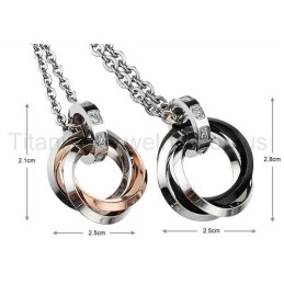Colgantes De Titanio Para Amantes De Tres Círculos