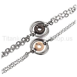 Pulseras De Titanio Para Amantes De La Amistad
