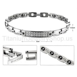 Pulsera De Titanio Para Mujer De 7 Pulgadas