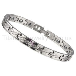 Pulsera De Titanio Para Mujer De 8 Pulgadas