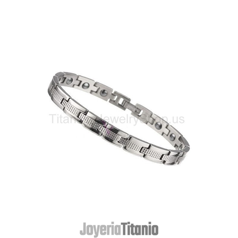 Pulsera De Titanio Para Mujer De 8 Pulgadas