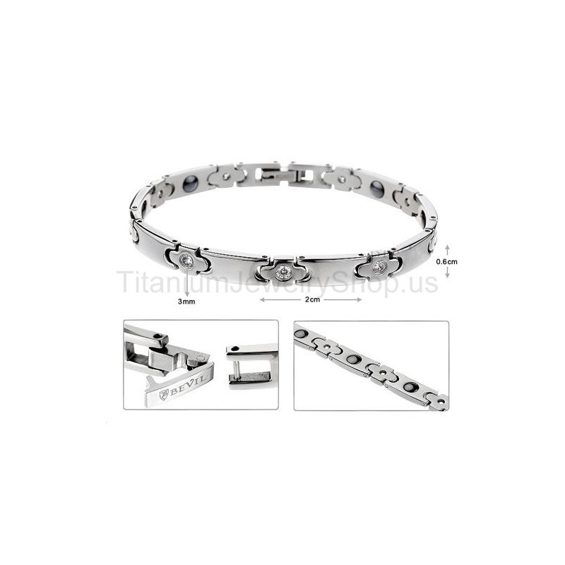 Pulsera De Titanio Para Mujer De 7 Pulgadas