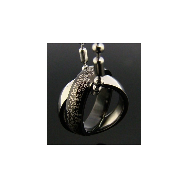 Collar Con Colgante De Aro De Titanio Puro Con Cruz Bíblica Para Hombre