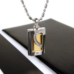 Collar Con Colgante De Titanio Puro Y Piedras Preciosas De Alta Calidad Para Hombre