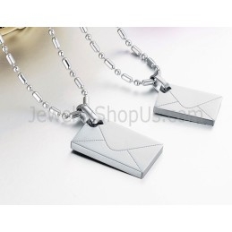 Colgante Rectangular De Titanio Y Oro Rosa Con Letras Y Cadenas Gratis, Con Diamantes De Imitación Y Cadena Gratis C726