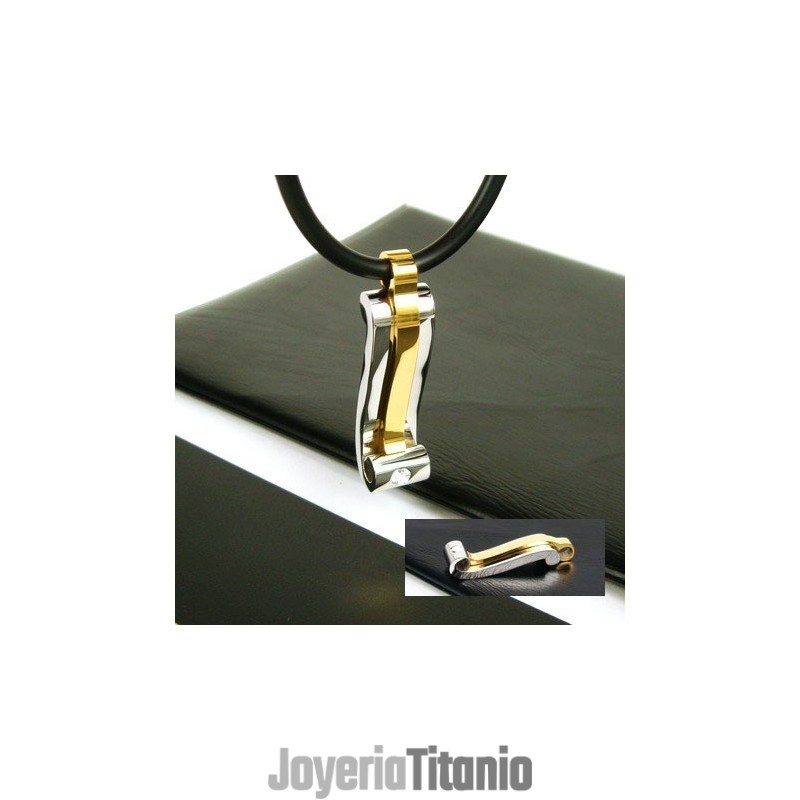 Collar Con Colgante De Acero Y Titanio Con Piedras Preciosas De Tira Cool Man Collar Con Colgante De Acero Y Titanio Con Piedras Preciosas De Tira Cool Man