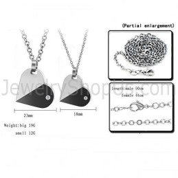 Colgantes Giratorios De Titanio, Plata Y Negro, Con Diamantes Y Cadena C434