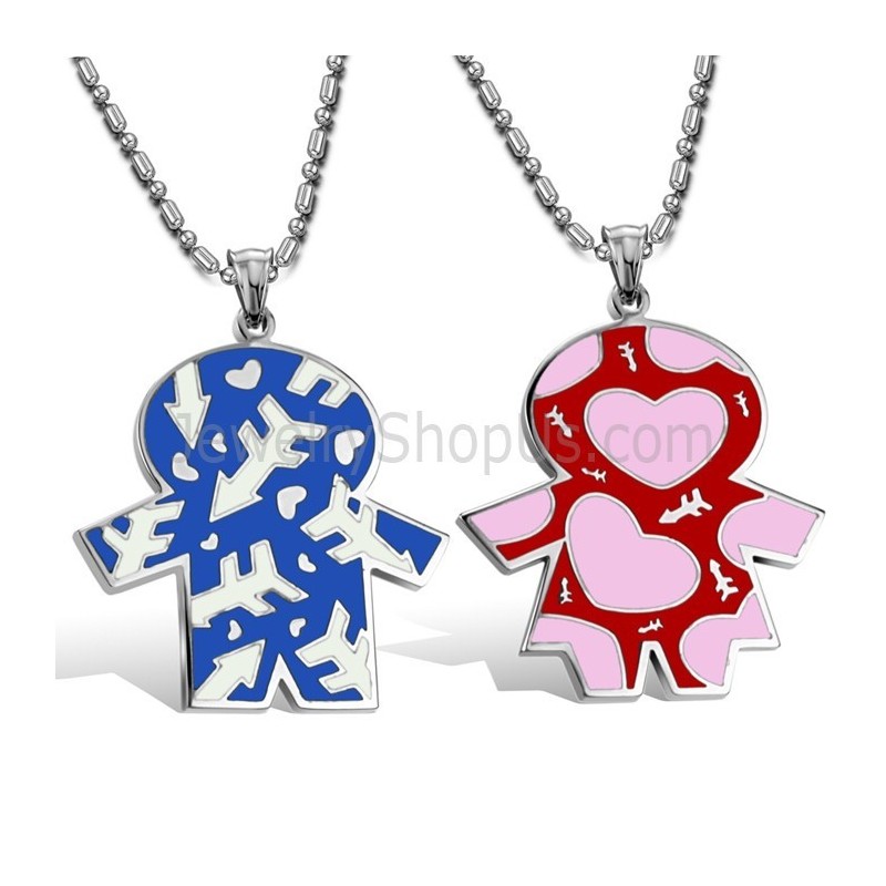 Colgantes De Titanio Azul Y Rojo Para Niños Con Cadenas Gratis C710 Colgantes De Titanio Azul Y Rojo Para Niños Con Cadenas Gratis C710
