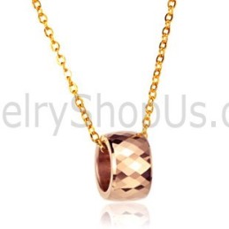 Colgante De Tungsteno En Oro Rosa Con Diseño Multifacético Intrincado Gx735