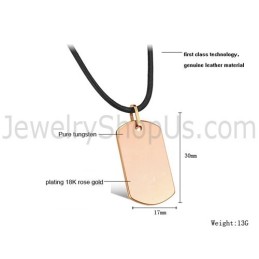 Colgante De Tungsteno En Oro Rosa C633