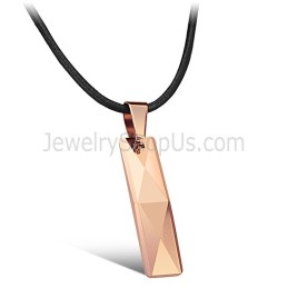 Colgante De Tungsteno En Oro Rosa Con Diseño Multifacético Intrincado C629