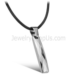 Colgante Rectangular De Tungsteno Pulido Para Hombre C631