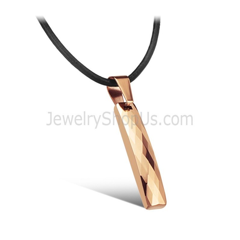 Colgante Rectangular De Tungsteno En Oro Rosa Con Diseño Multifacético Intrincado C631 Colgante Rectangular De Tungsteno En Oro Rosa Con Diseño Multifacético Intrincado C631
