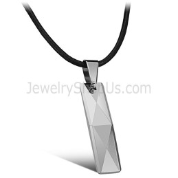 Colgante De Plata De Tungsteno Con Diseño Multifacético Intrincado C629