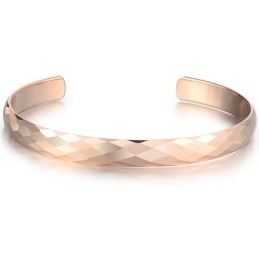 Brazalete De Tungsteno En Oro Rosa Pulido C895