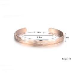 Brazalete De Tungsteno En Oro Rosa Pulido C895