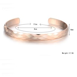 Brazalete De Tungsteno En Oro Rosa Pulido C895
