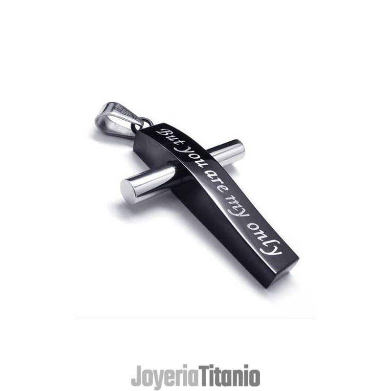 Collar Con Colgante De Cruz De Acero De Titanio Para Hombre