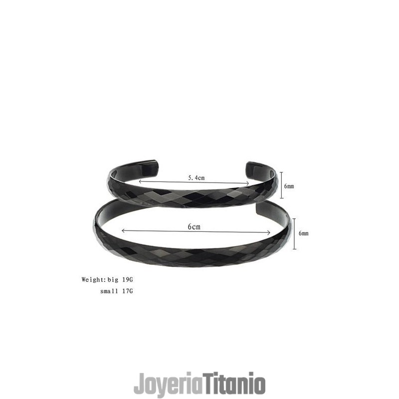 Brazaletes De Pareja De Tungsteno Negro Pulido C896 Brazaletes De Pareja De Tungsteno Negro Pulido C896