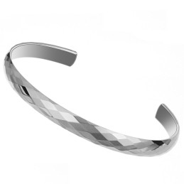 Brazalete De Plata De Tungsteno Pulido C897