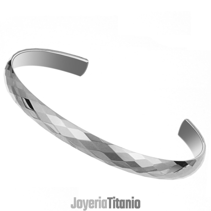Brazalete De Plata De Tungsteno Pulido C897