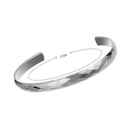 Brazalete De Plata De Tungsteno Pulido C897
