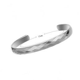 Brazalete De Plata De Tungsteno Pulido C897