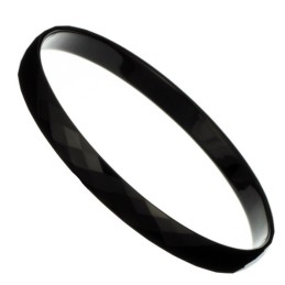 Brazalete De Tungsteno Negro Pulido C888