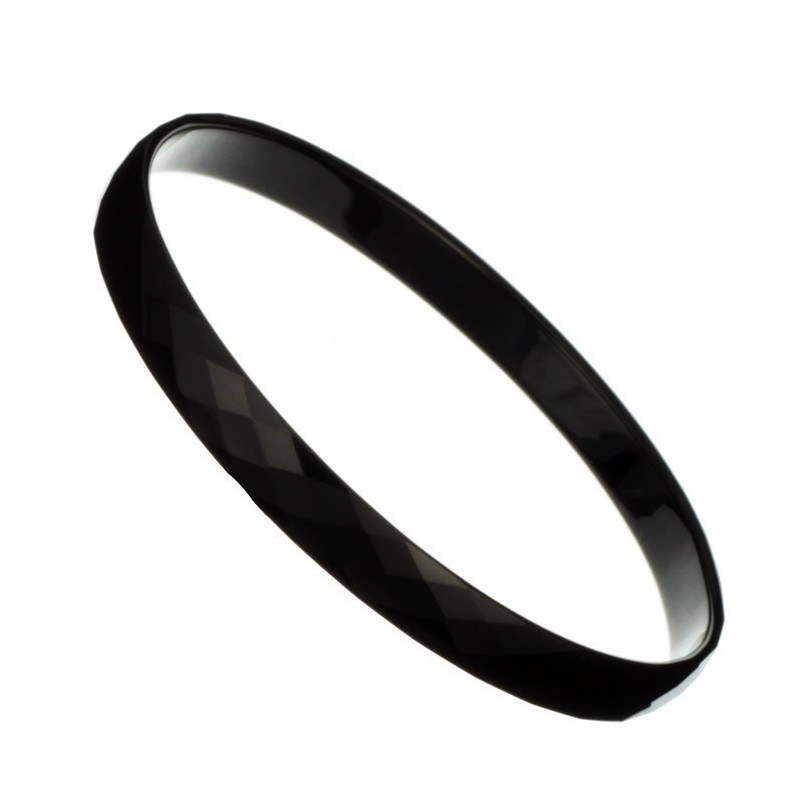 Brazalete De Tungsteno Negro Pulido C888 Brazalete De Tungsteno Negro Pulido C888