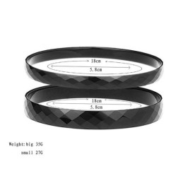 Brazalete De Tungsteno Negro Pulido C888