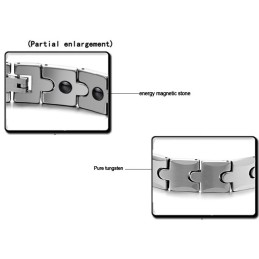 Pulsera De Salud Con Energía Magnética De Tungsteno Y Eslabones De Trigo C440