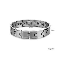Pulsera De Salud Con Energía Magnética De Tungsteno Y Eslabones De Trigo C440