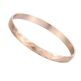 Brazalete De Tungsteno En Oro Rosa De Alto Brillo C892