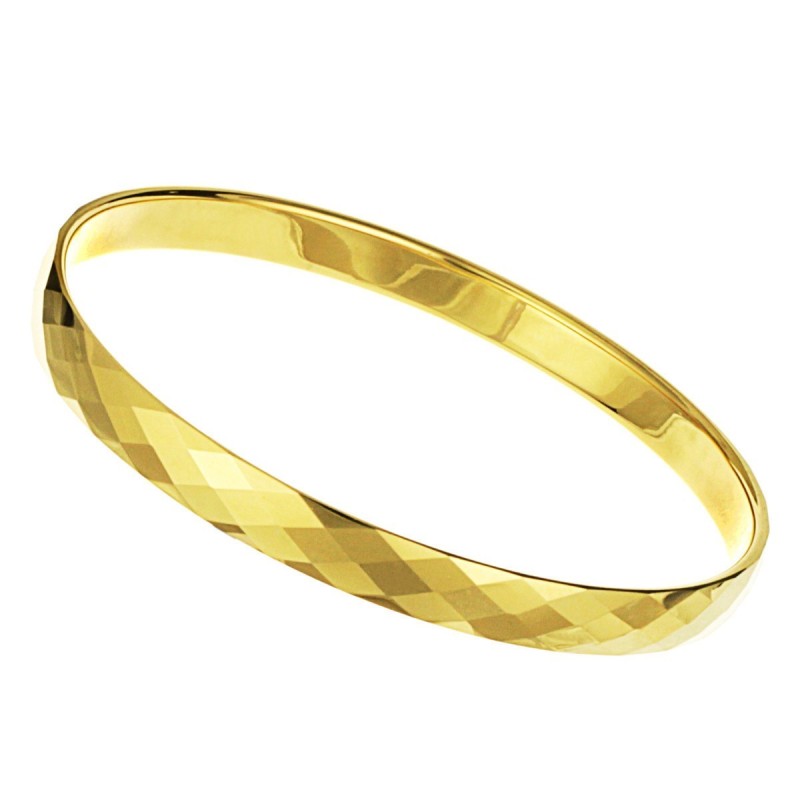 Brazalete De Oro Tungsteno Con Diseño Intrincado Y Multifacético C887