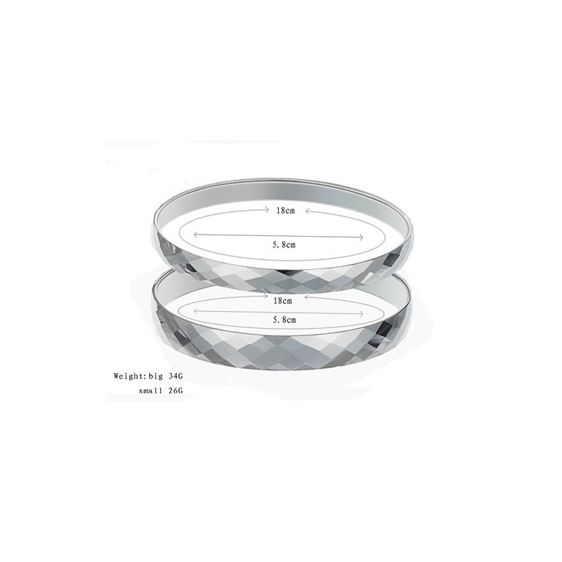 Brazaletes De Pareja De Plata De Tungsteno Pulido C890 Brazaletes De Pareja De Plata De Tungsteno Pulido C890
