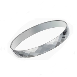 Brazaletes De Pareja De Plata De Tungsteno Pulido C890