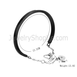Brazalete Ajustable De Tatanium (Negro, Plata, Oro Rosa) Bg810